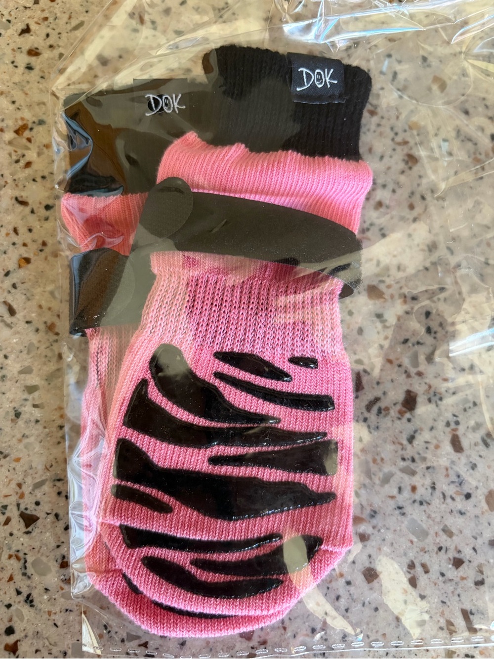 2 Pink Grip DOK Socks for Dogs - Non-Slip Socks